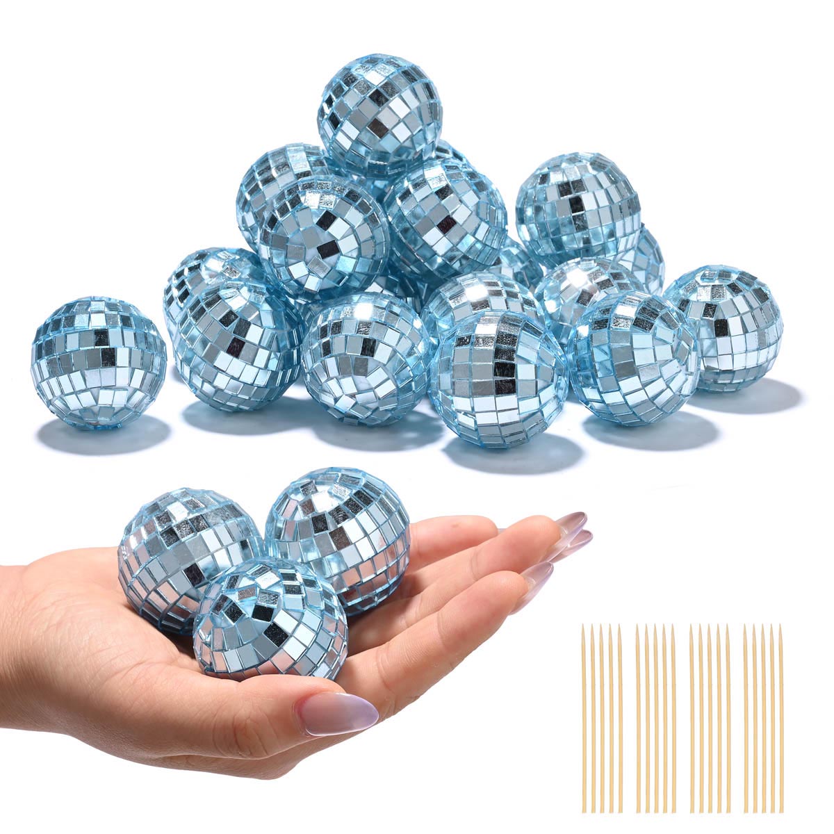 Event Party Small Disco Mirror Ball 1.6in 20ct/pk
