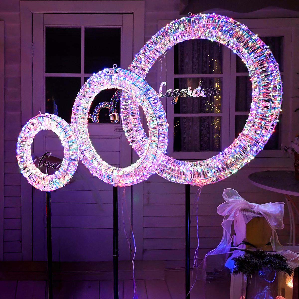 Pre-Lit Wreaths for Outdoor Front Door Christmas Event Party Decorations