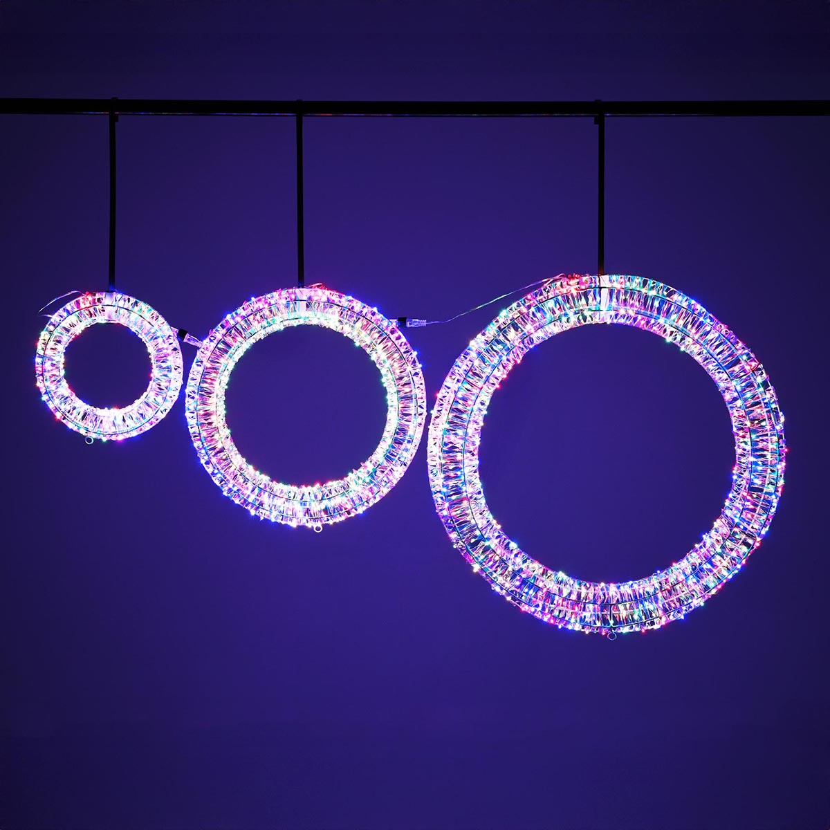 Pre-Lit Wreaths for Outdoor Front Door Christmas Event Party Decorations